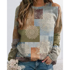 Beatrix - Schickes Farbblock-Sweatshirt in Grün