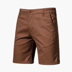 Herren Baumwollshorts mit Gummibund und Seitentaschen in Braun