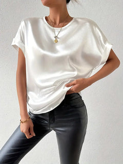 Martina | Mühelos schicke Batwing-Ärmel Bluse – Perfekt für jede Saison in Weiß