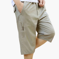 Herren-Bermudashorts mit Taschen für die alltägliche Freizeit in Hellgrau