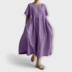 Elena | Auffälliges Midi-Kleid Damen in Lila