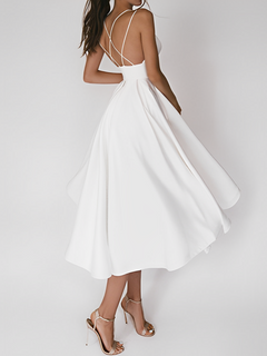 Colline - Kleid mit Spaghettiträgern in Weiß (fast ausverkauft)