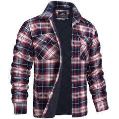 Sova - Herren-Holzfällerjacke Im Karierten Design in Rouge