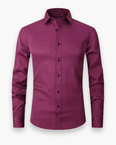 Herren Atmungsaktives Shirt | Lange Ärmel in Bordeauxrot