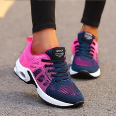 Lana - belüftete Barfußschuhe in Blau - Rosa