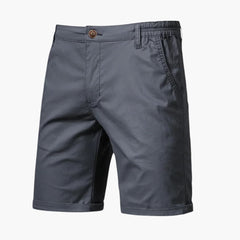Herren Baumwollshorts mit Gummibund und Seitentaschen in Grau