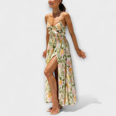 Annalise - Gedrucktes Kleid in Grün