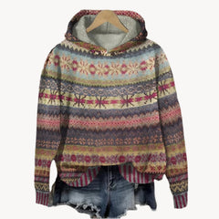 Nelly | Comfortabele vintage hoodie in Braun