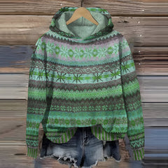 Nelly | Comfortabele vintage hoodie in Grün