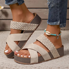 Juna | elegante sandalen damen look in Beige