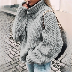 Vale - Eleganter und stilvoller Rollkragenpullover in Grau