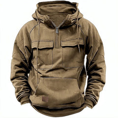 Alvaro | Hoodie mit Futter aus Baumwollmischung in Khaki