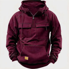 Alvaro | Hoodie mit Futter aus Baumwollmischung in Burgund