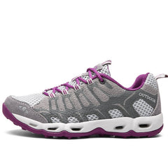 Ashton | Vielseitige Unisex Wanderschuhe in Hellgrau / Lila