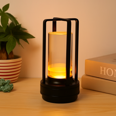 Aurluma| Wiederaufladbare LED-Tischleuchte Crystal in Schwarz