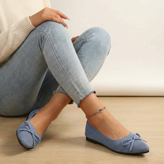 Ballerinas mit Schleifendetail – Mireille in Blau