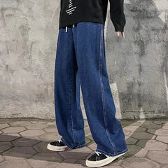 Max | Übergröße Baggy Jeans mit Weitem Bein in Dunkelblau