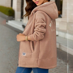 Dagmar - Stylische, warme Fleecejacke für den Winter in Khaki
