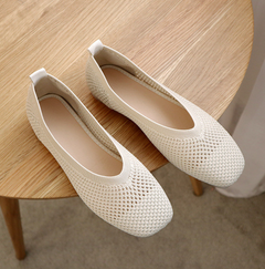 Marcia® | Atmungsaktive orthopädische Schuhe mit niedrigem Absatz und Korrekturfunktion in Hellbeige