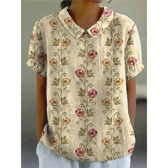 Katharina | Bluse aus Baumwollmischgewebe mit Blumenmuster in Mehrfarbig 1