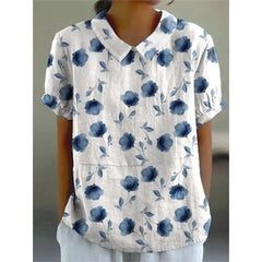 Katharina | Bluse aus Baumwollmischgewebe mit Blumenmuster in Mehrfarbig 2