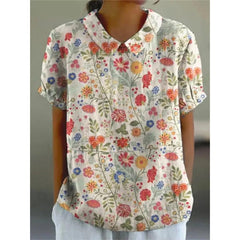 Katharina | Bluse aus Baumwollmischgewebe mit Blumenmuster in Mehrfarbig 3