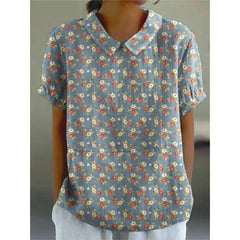 Katharina | Bluse aus Baumwollmischgewebe mit Blumenmuster in Mehrfarbig 5