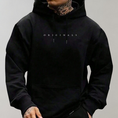 David | Herren Casual Kapuzenpullover in Schwarz