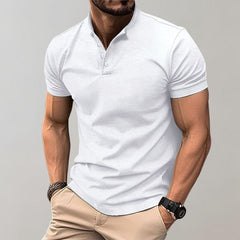 Ezekiel - Elegantes Herren Polo Shirt im Casual Look in Weiß