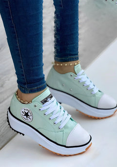 CanvasShoes - Modische Damensneaker in Grün