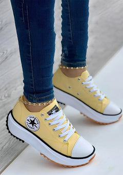 CanvasShoes - Modische Damensneaker in Gelb