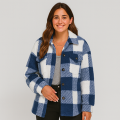 Clara | Stilvolle Strickjacke für Damen mit Knöpfen in Blau