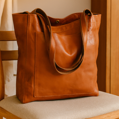 Echtlederhandtasche für Damen – Hochwertige Verarbeitung und zeitloses Design in Braun
