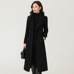 Helene | Herbst-Winter Mantel in Schwarz