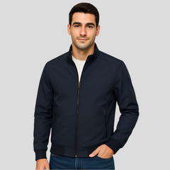 Leichte Steppjacke mit Stehkragen für Herren in Dunkelblau