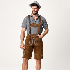 Karlo – Trachtenlederhose für Herren zum Oktoberfest in Braun