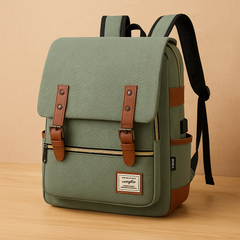 Robuste Outdoor-Tasche für Damen und Herren mit Laptop-Aufbewahrung in Grün