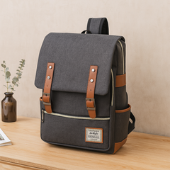 Robuste Outdoor-Tasche für Damen und Herren mit Laptop-Aufbewahrung in Dunkelgrau