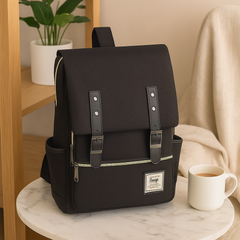 Robuste Outdoor-Tasche für Damen und Herren mit Laptop-Aufbewahrung in Schwarz