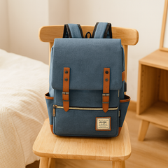 Robuste Outdoor-Tasche für Damen und Herren mit Laptop-Aufbewahrung in Dunkelblau
