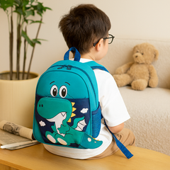 Süßer Cartoon-Dinosaurier-Rucksack – Leichte und atmungsaktive Schultasche für Kinder in Grüner Dinosaurier