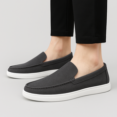 Boston Penny Loafer für Herren – Zeitloser Style mit gepolsterter Innensohle in Dunkelgrau
