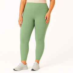 Yoga-Leggings mit hohem Bund für Damen – schweißableitende und dehnbare Sportbekleidung in Litch Grün