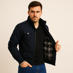 Connor Herren Cargojacke – Fleecegefütterter Outdoormantel in Blau