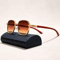 Indra | Premium Unisex-Sonnenbrille in Gold