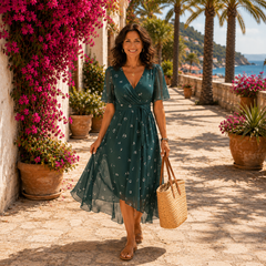 Naomie | Elegantes Sommerkleid in Grün