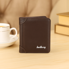PU-Leder Trifold-Geldbörse – Vintage-Stil mit 13 Kartenfächern & Münzfach mit Reißverschluss in Kaffee