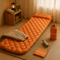 TrekLig Selbstaufblasende Isomatte – Leichte Campingmatratze für Outdoor-Komfort in Orange