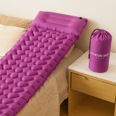 TrekLig Selbstaufblasende Isomatte – Leichte Campingmatratze für Outdoor-Komfort in Rosa