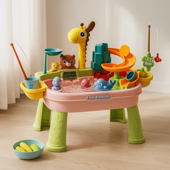 Splash ‘n Fish - Lustiges Wasser-Spiel für Kinder mit Meersalzfischfang in Rosa A